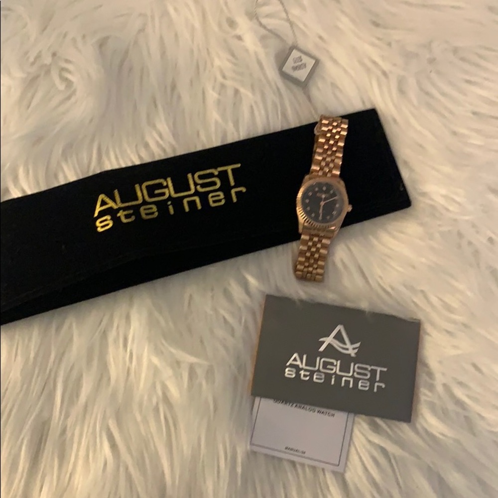 August Steiner rose gold women’s watch